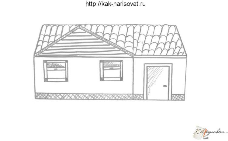 Рисуем дом 4 класс поэтапно. Как нарисовать коттедж. рисуем коттедж снаружи.